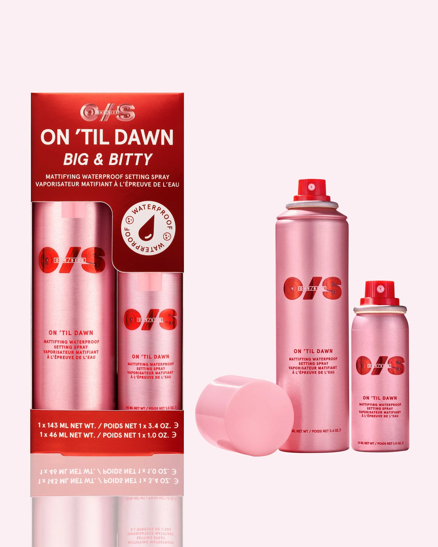ONE SIZE Big & Bitty On 'Til Dawn Mattifying Waterproof Setting Spray Duo