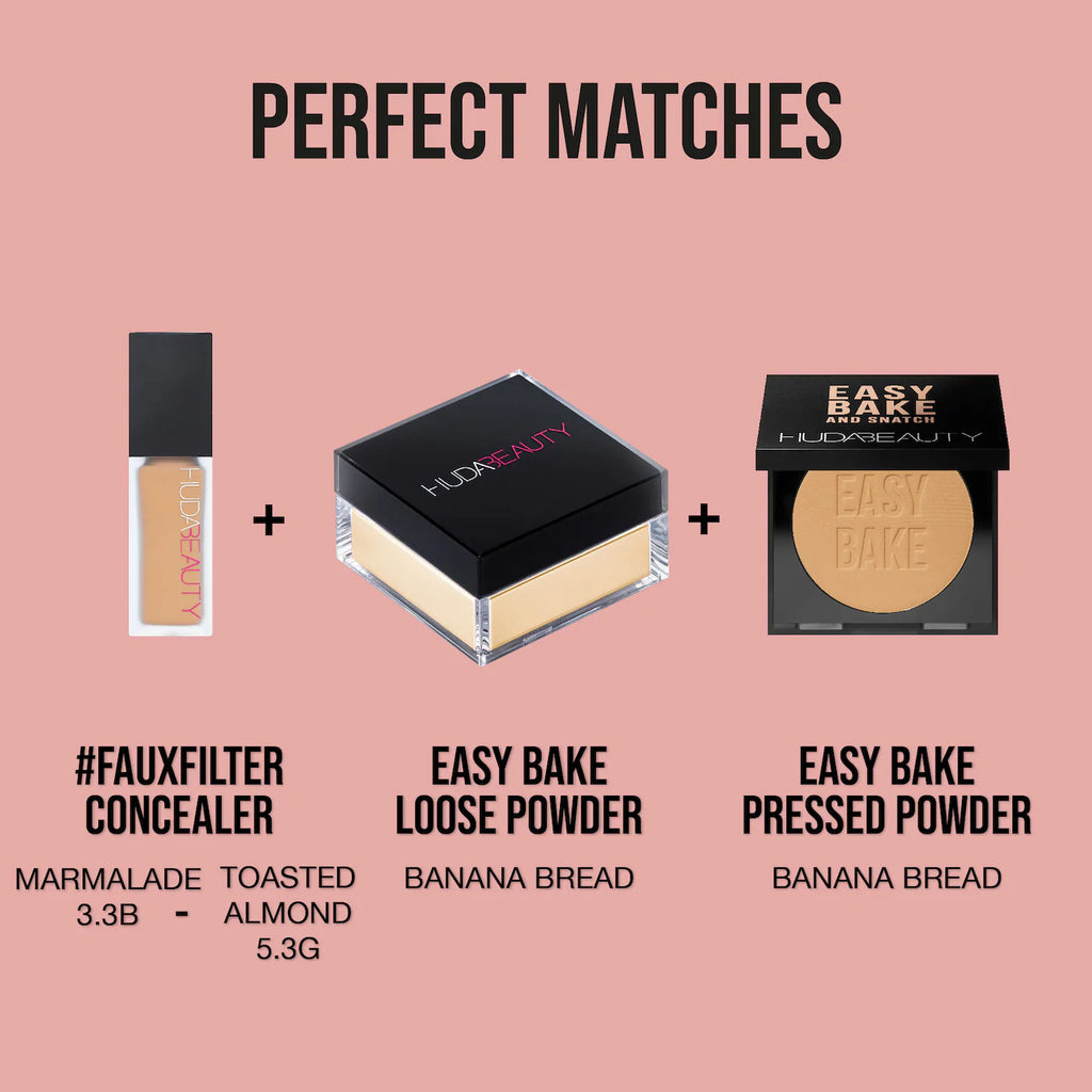 HUDA BEAUTY Easy Bake and Snatch Pressed Talc-Free Brightening and Setting Powder