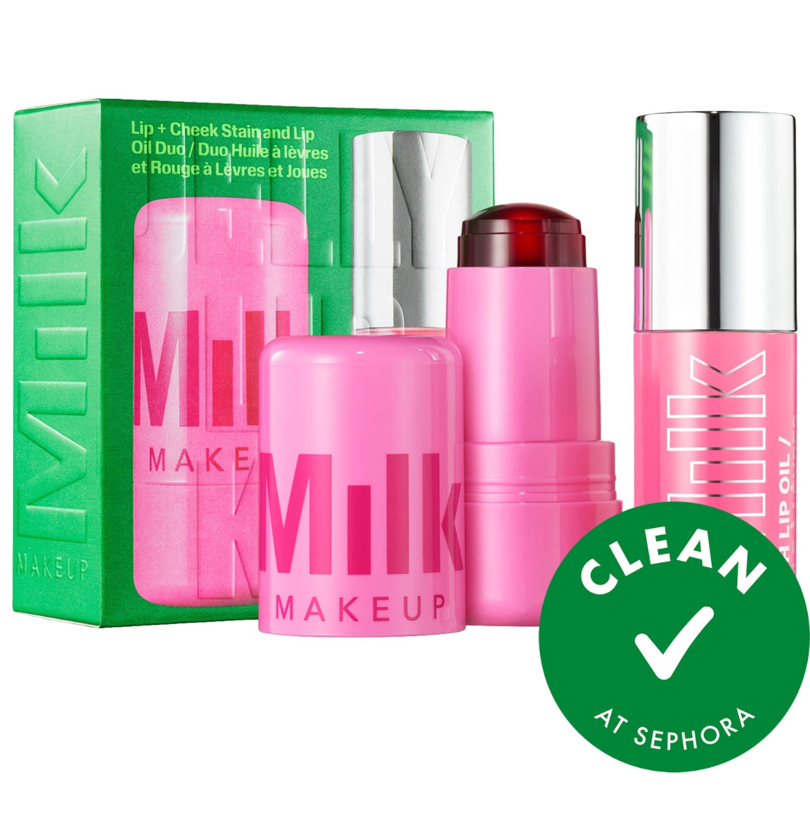 MILKMAKEUP The Jelly Lip kit: Lip + Cheek Stain & Lip Oil Duo