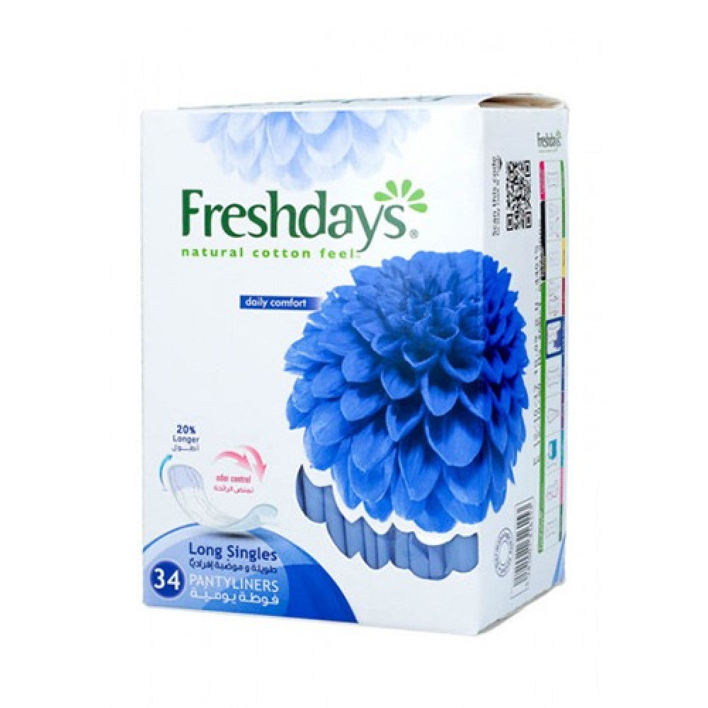 FRESHDAYS PANTY LINERS LONG SINGLES 34'S