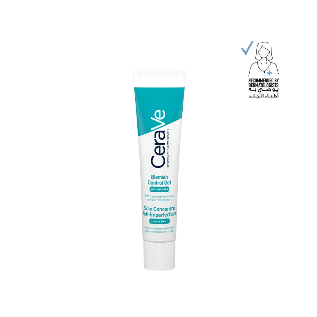 CERAVE Blemish Control Gel Facial Moisturiser For Acne & Blemishes with Glycolic Acid and Lactic Acid AHA/BHA