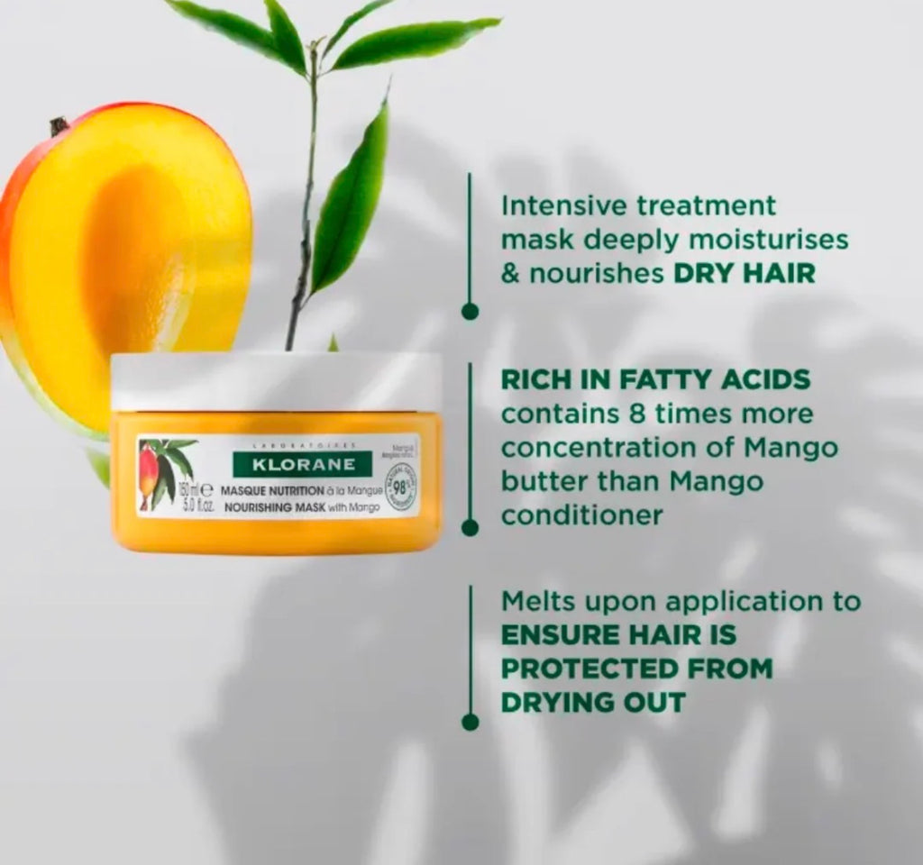 Klorane Mask With Mango Butter For Dry Hair 150ml