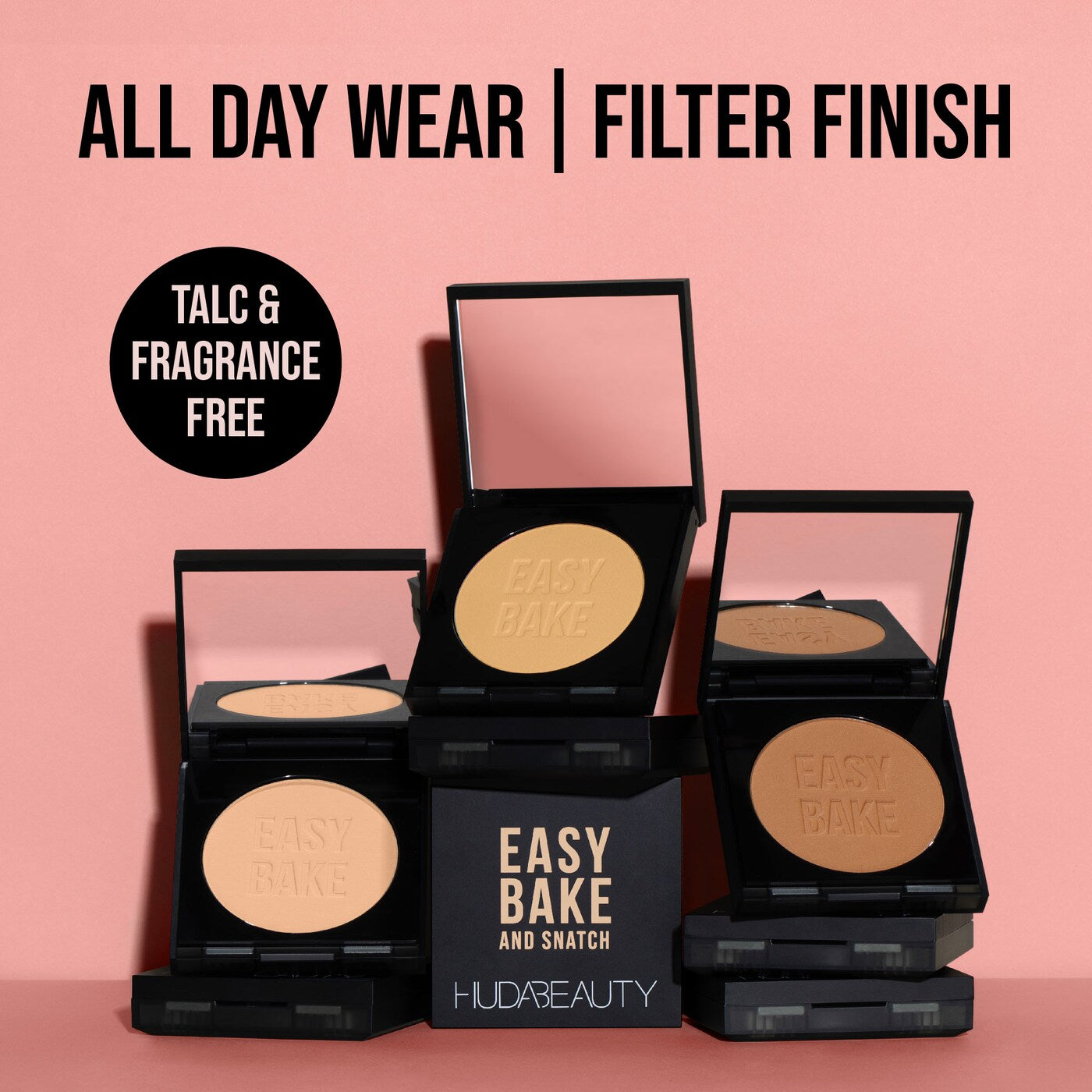 HUDA BEAUTY Easy Bake and Snatch Pressed Talc-Free Brightening and Setting Powder