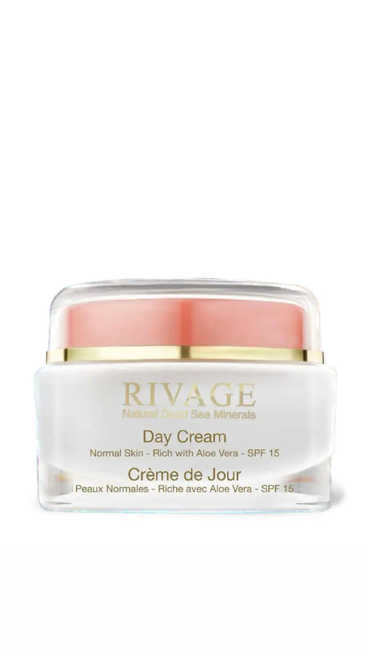 RIVAGE Day Cream with Aloe Vera for Normal Skin – SPF 15 – Jar 50ml