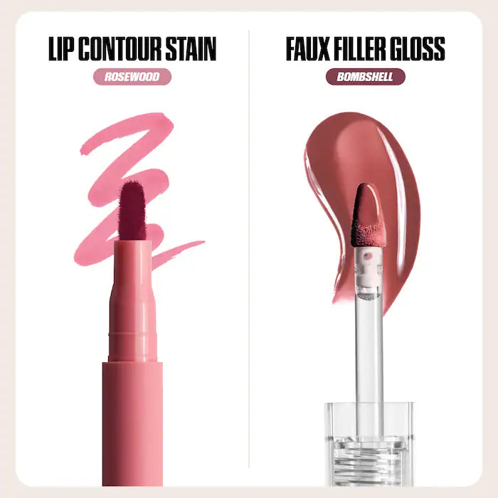 HUDA BEAUTY 
Make Out Sesh Lip Stain and Lip Gloss Duos