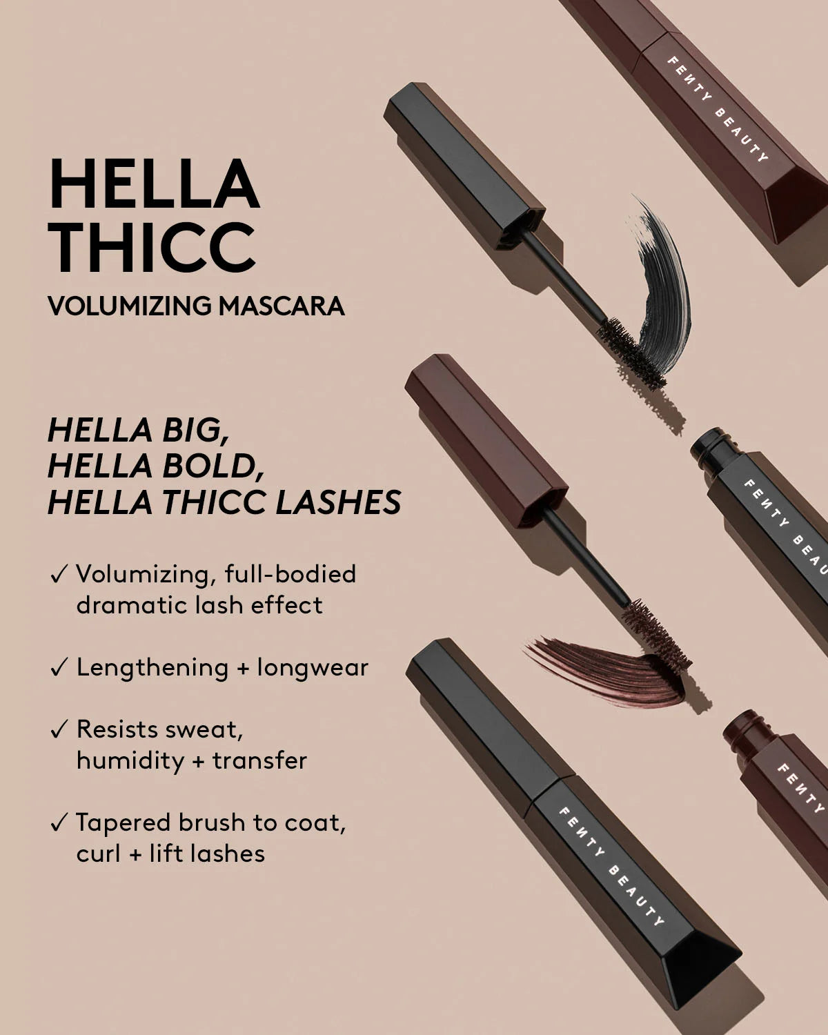 FENTY BEAUTY HELLA THICC VOLUMIZING MASCARA- Let'z Be Blunt