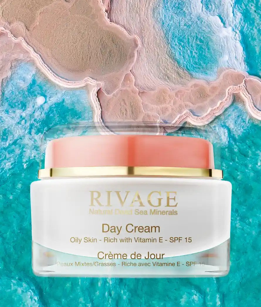 RIVAGE Day Cream with Vitamin E for Oily Skin - SPF 15 - Jar 50ml