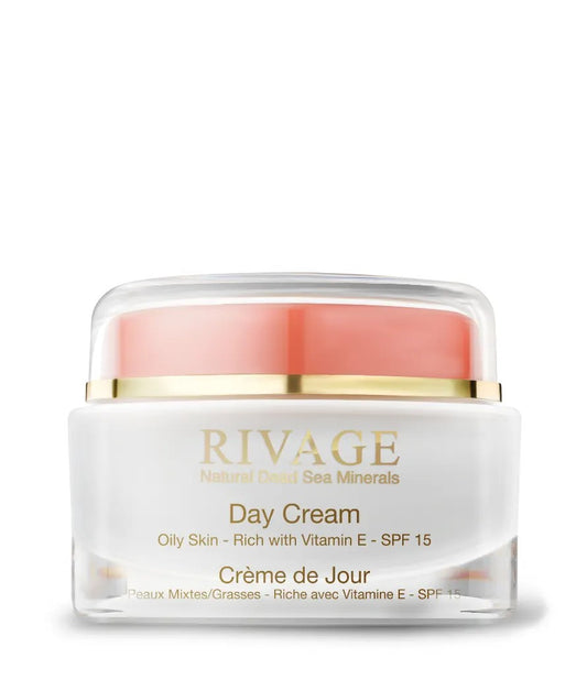 RIVAGE Day Cream with Vitamin E for Oily Skin - SPF 15 - Jar 50ml