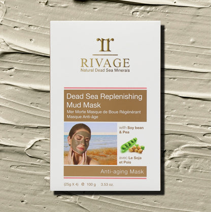 RIVAGE Dead Sea Nourishing Facial Mud Mask - Pack of 4 Sachets (25g X 4)