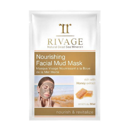 RIVAGE Dead Sea Nourishing Facial Mud Mask - Pack of 4 Sachets (25g X 4)