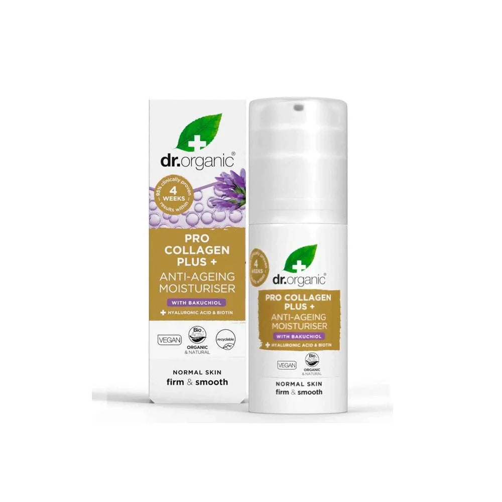 DR ORGANIC Pro Collagen Anti-Aging Moisturiser With Bakuchiol 50 Ml