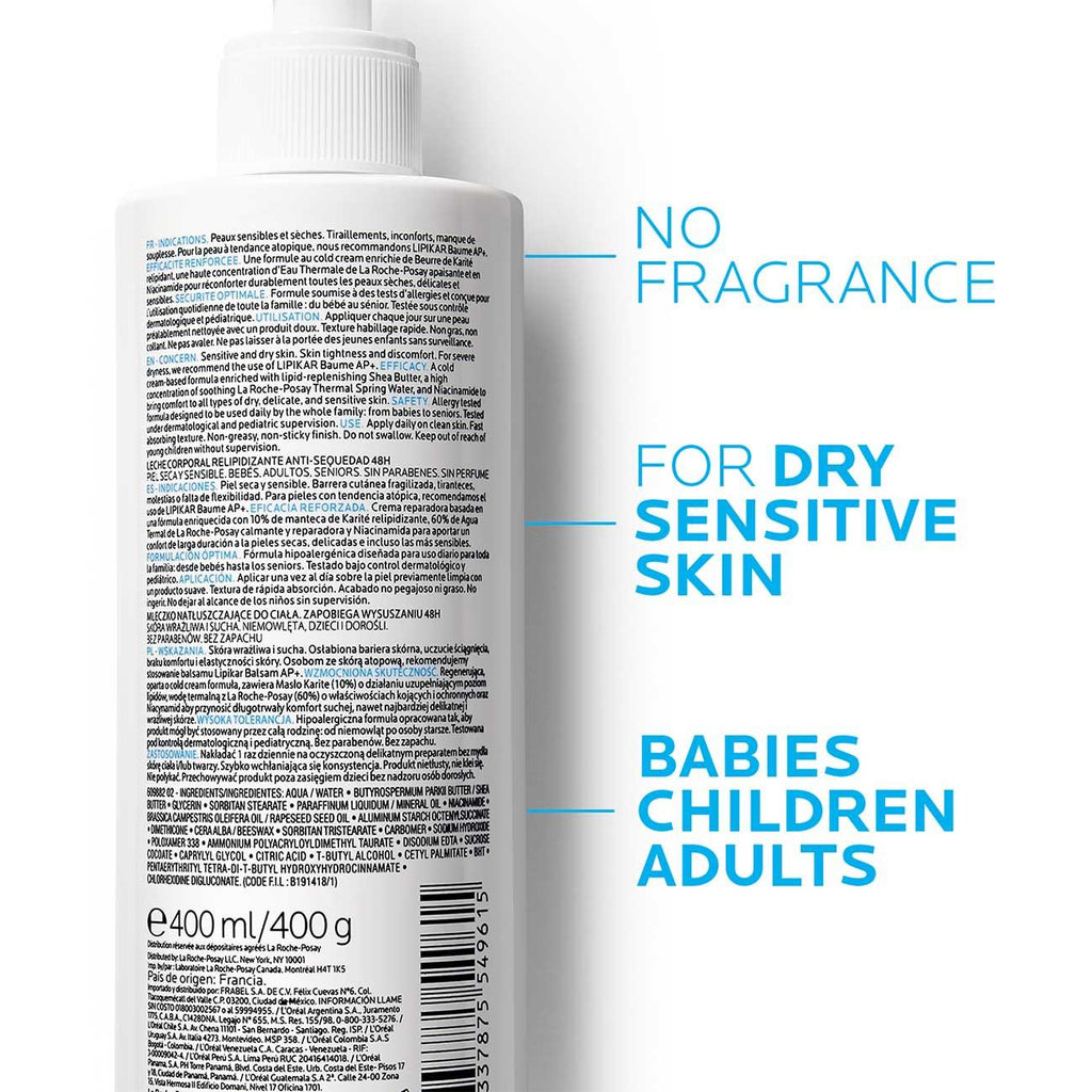 LRP LIPIKAR LAIT 48HR HYDRATION AND ANTI-DRYNESS - 400ml