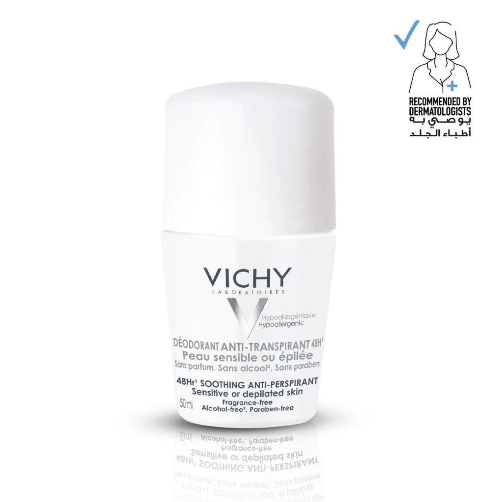 VICHY 48H Soothing Anti-Perspirant Roll-On - Sensitive or Depilated Skin