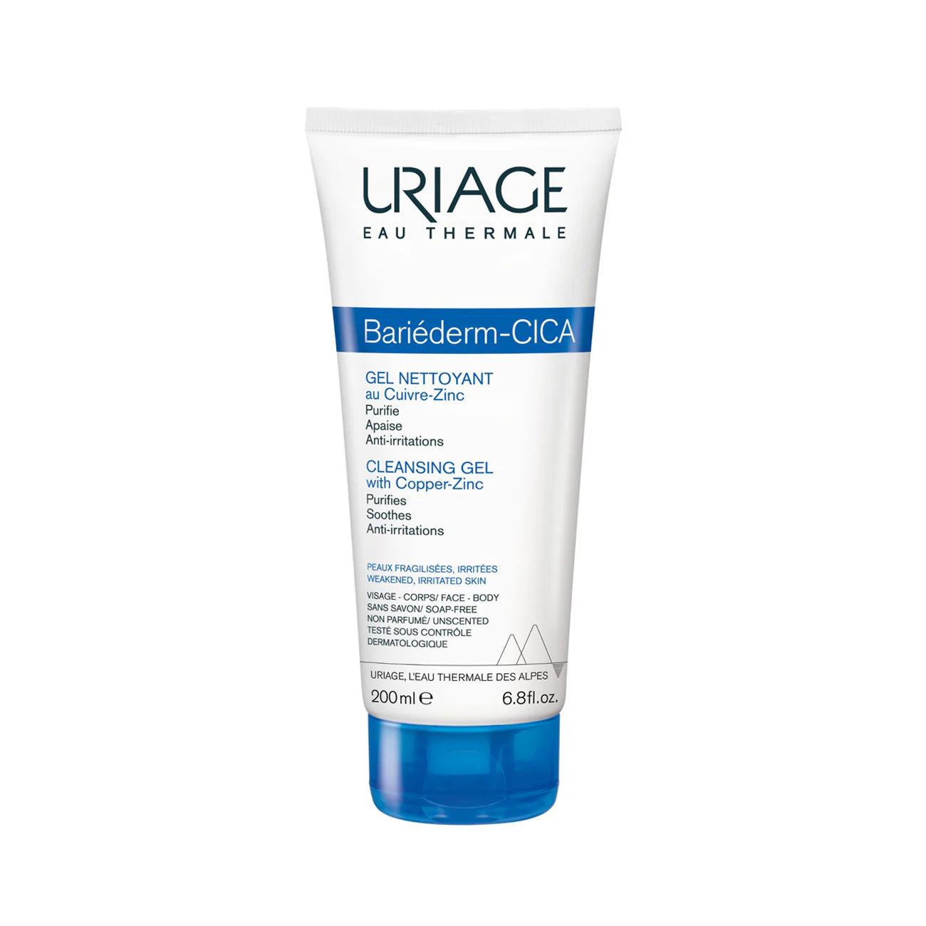 URIAGE Bariéderm Cleansing Cica-Gel with Cu-Zn - Weakened Irritated Skin Bariéderm Cleansing Cica-Gel with Cu-Zn - Weakened Irritated Skin