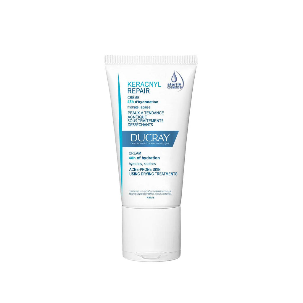 DUCRAY Keracnyl Repair Cream 48H of Hydration - Acne-Prone Skin Using Drying Treatments