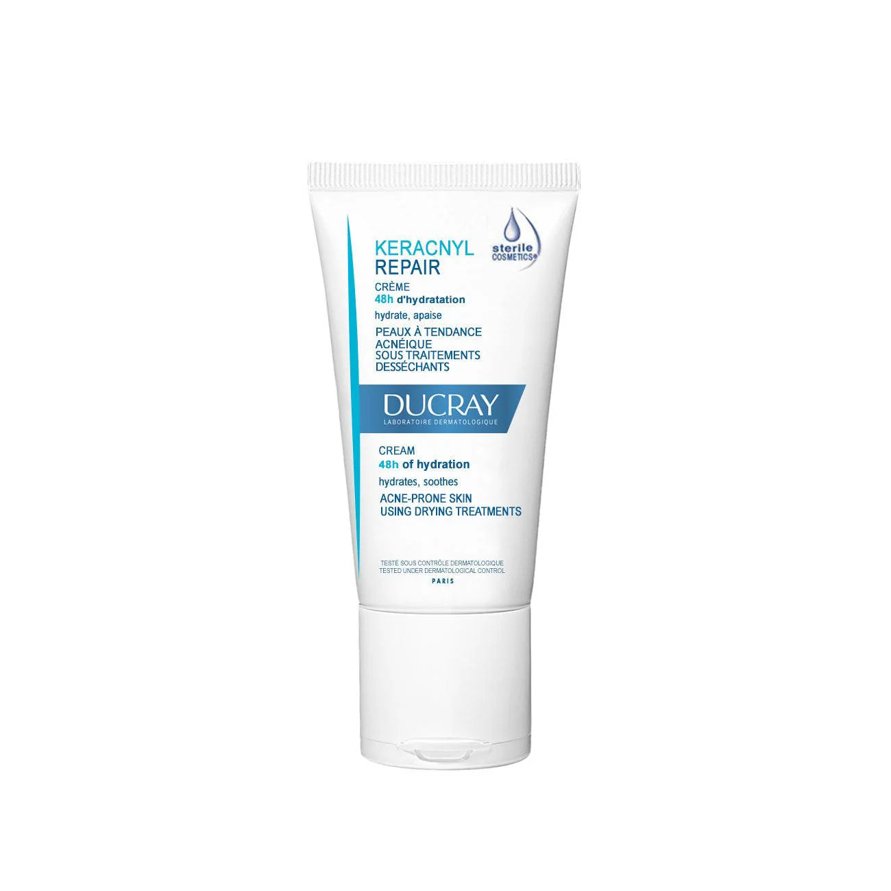 DUCRAY Keracnyl Repair Cream 48H of Hydration - Acne-Prone Skin Using Drying Treatments