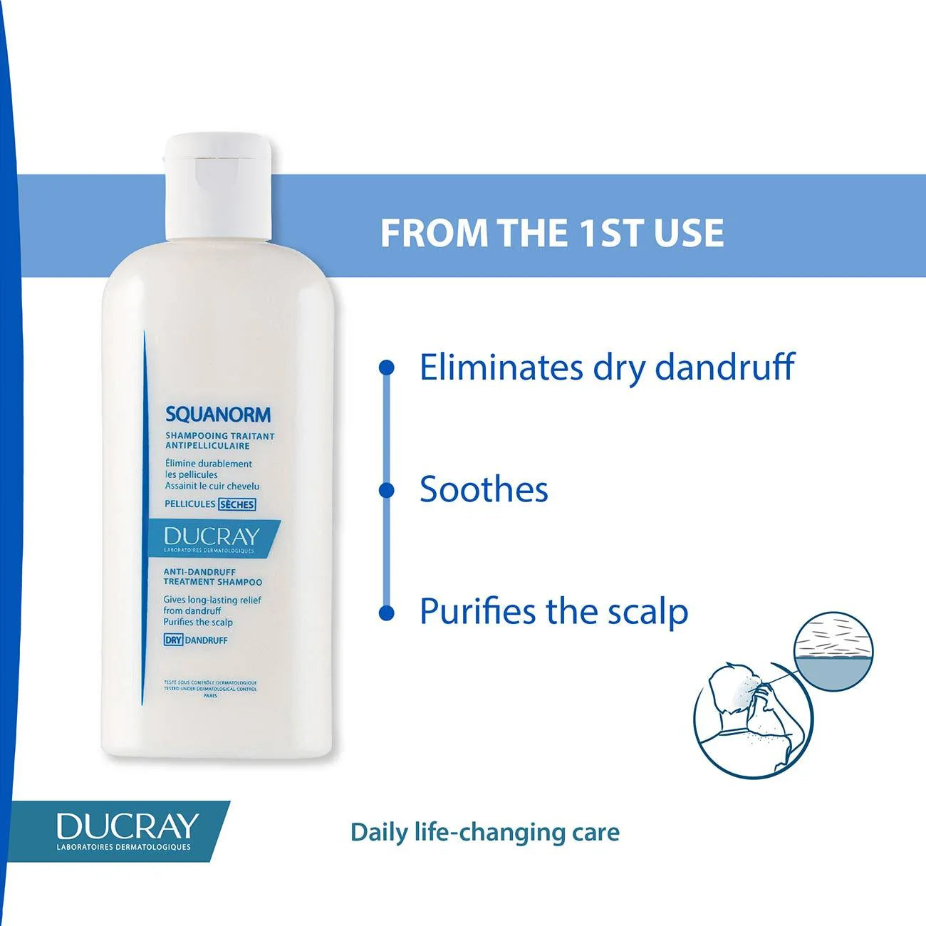 DUCRAY Squanorm Anti-Dandruff Treatment Shampoo - Dry Dandruff