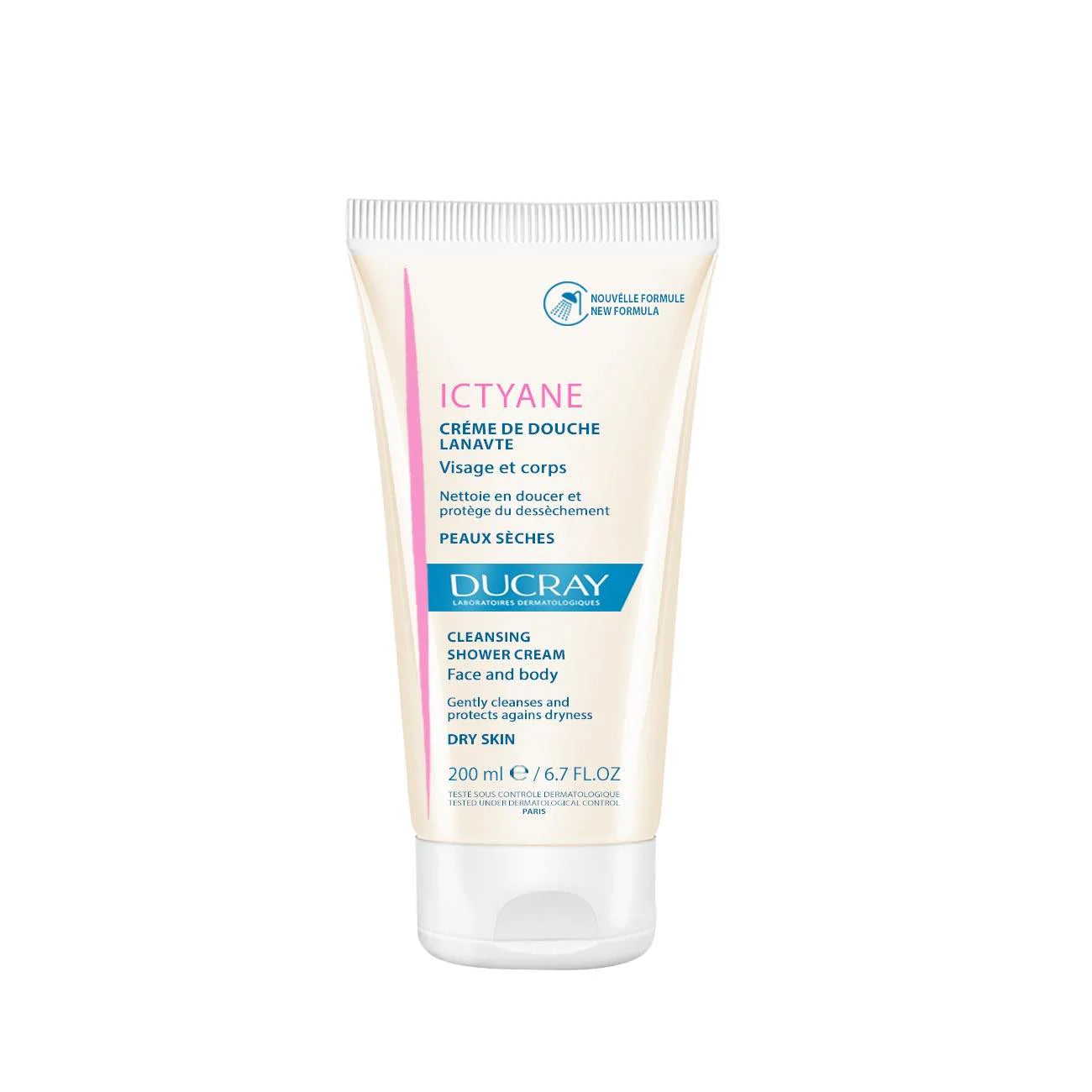 DUCRAY Ictyane Cleansing Shower Cream - Face and Body - 200ML