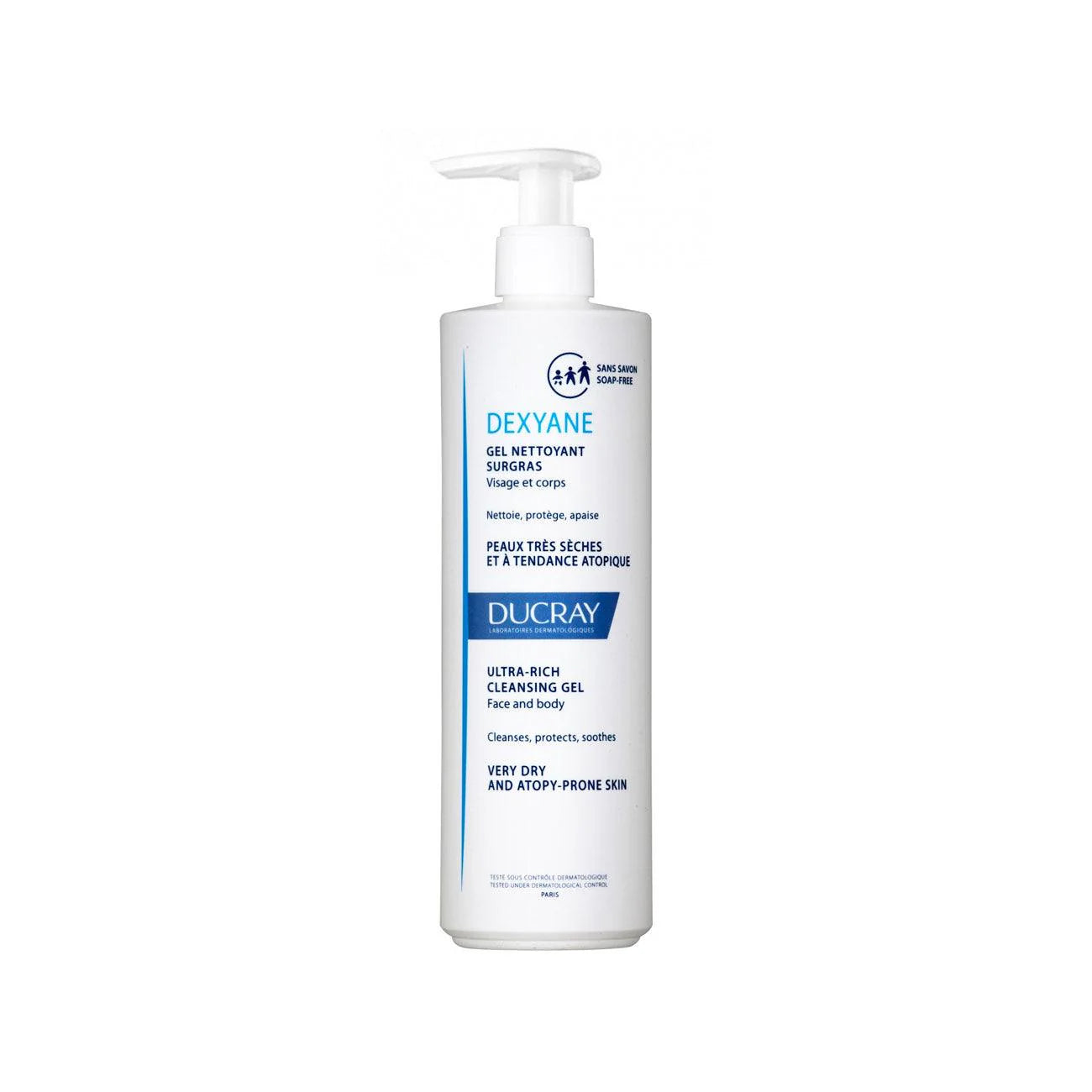 DUCRAY Dexyane Ultra-Rich Cleansing Gel, Face and Body - Very Dry and Atopy-Prone Skin
