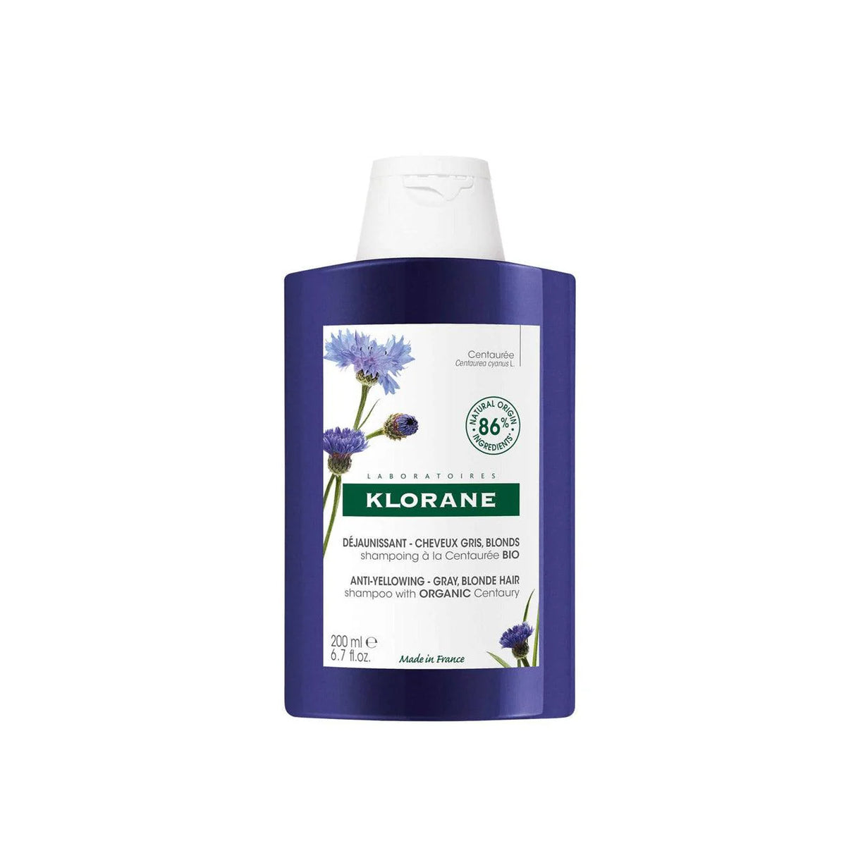KLORANE Anti-Yellowing Shampoo with Centaury - White or Gray Hair