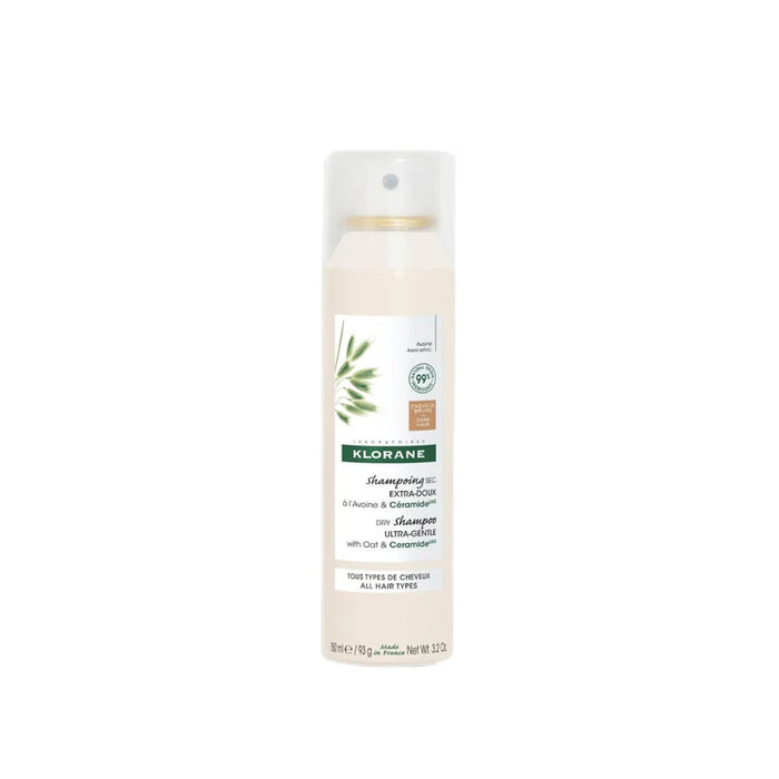 KLORANE Dry Shampoo with Oat Milk - Gentle Formula for Brown to Dark Hair