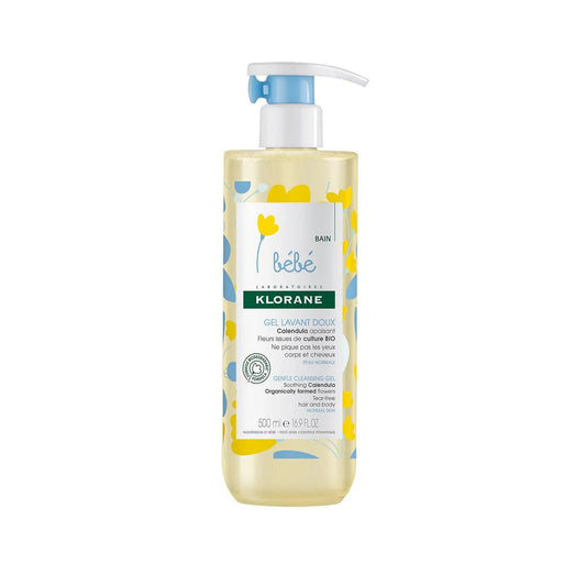 KLORANE Baby Gentle Cleansing Gel with Soothing Calendula from Organically Farmed Flowers - Normal Skin