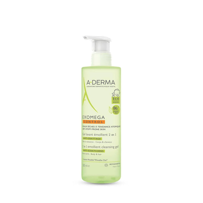 ADERMA Exomega Control 2 in 1 Emollient Cleansing Gel - Anti-Scratching