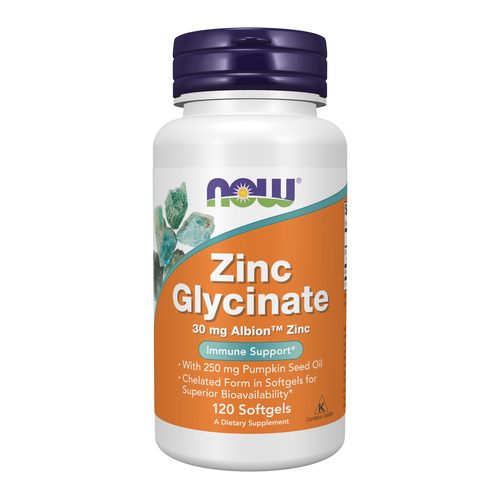 NOW® Zinc Glycinate 30mg AlbionTM Zinc