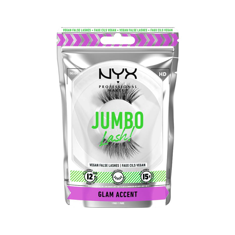 NYX Jumbo Lash! Vegan False Lashes, Glam Accent
