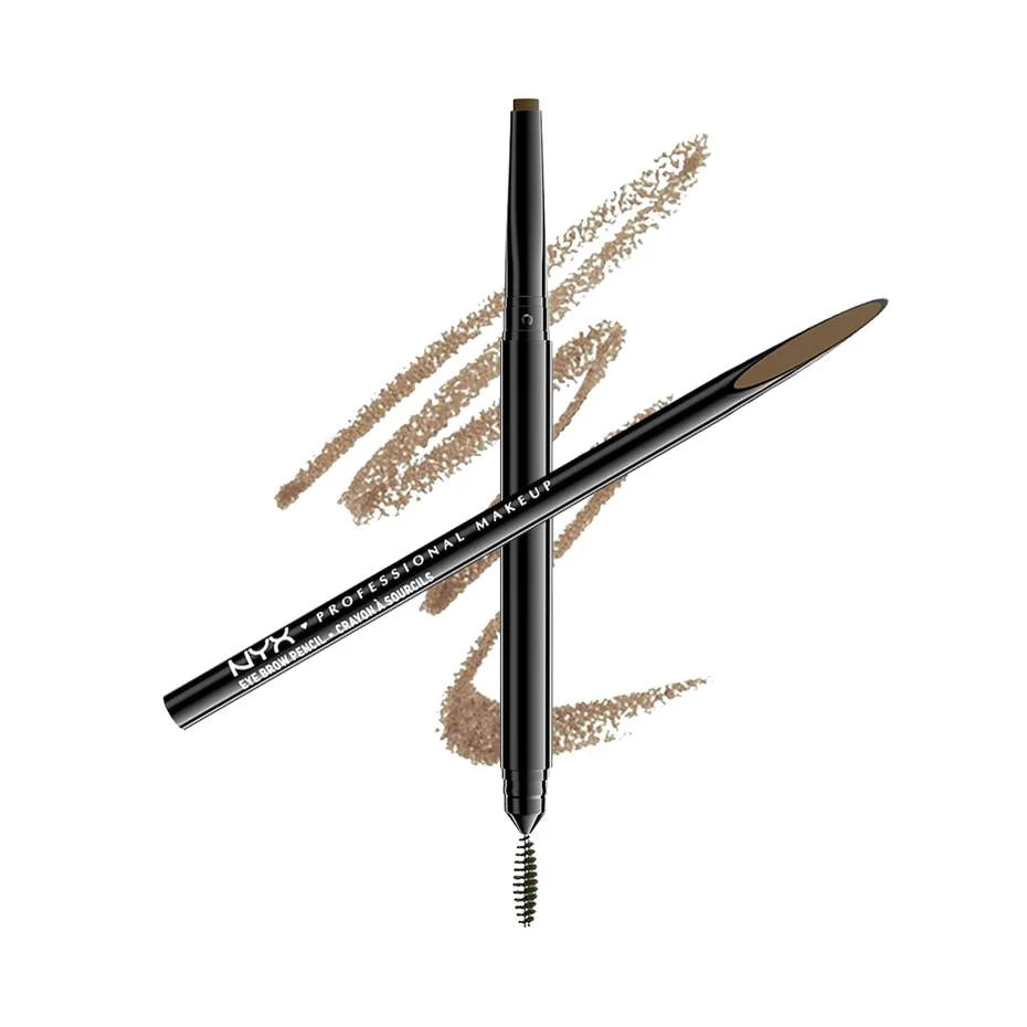 NYX Precision Brow Pencil Dual-Ended Eyebrow Pencil, Taupe