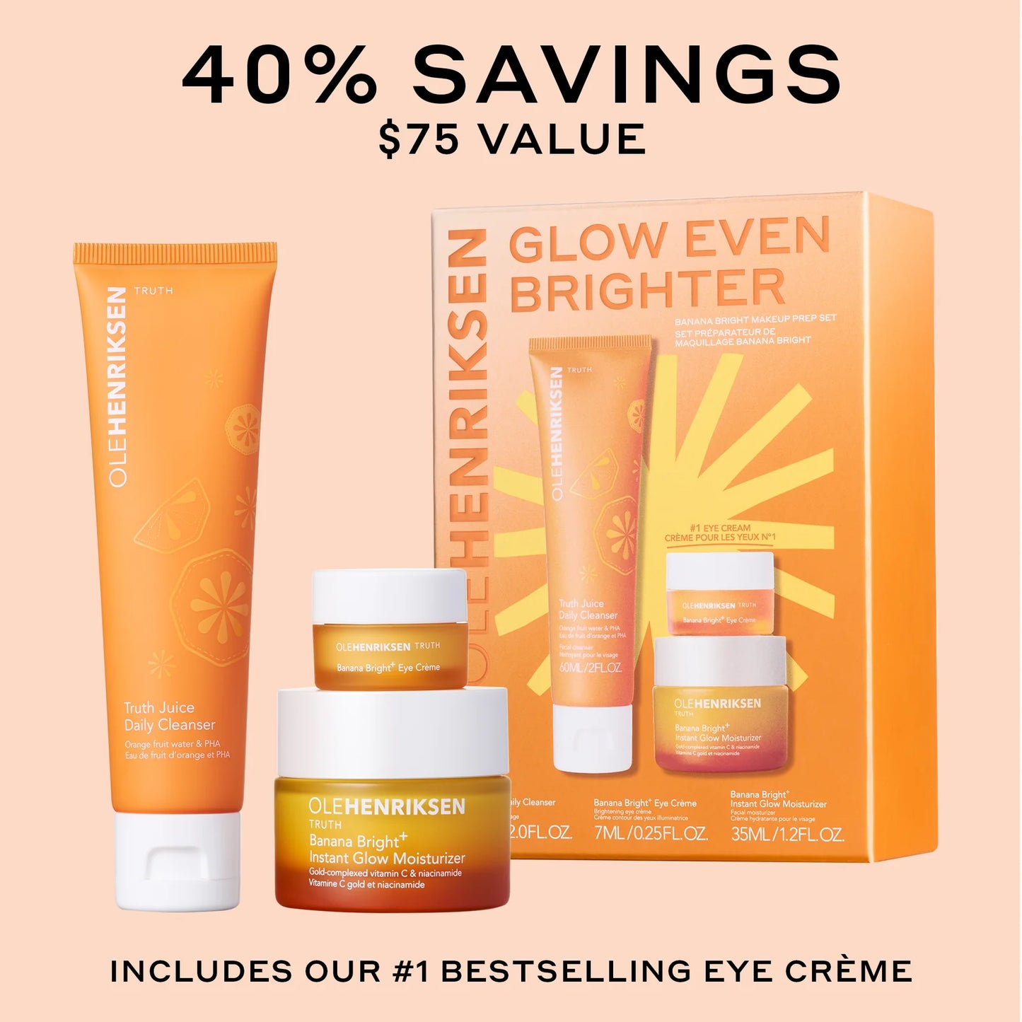 Olehenriksen Glow Even Brighter Banana Bright Makeup Prep Set