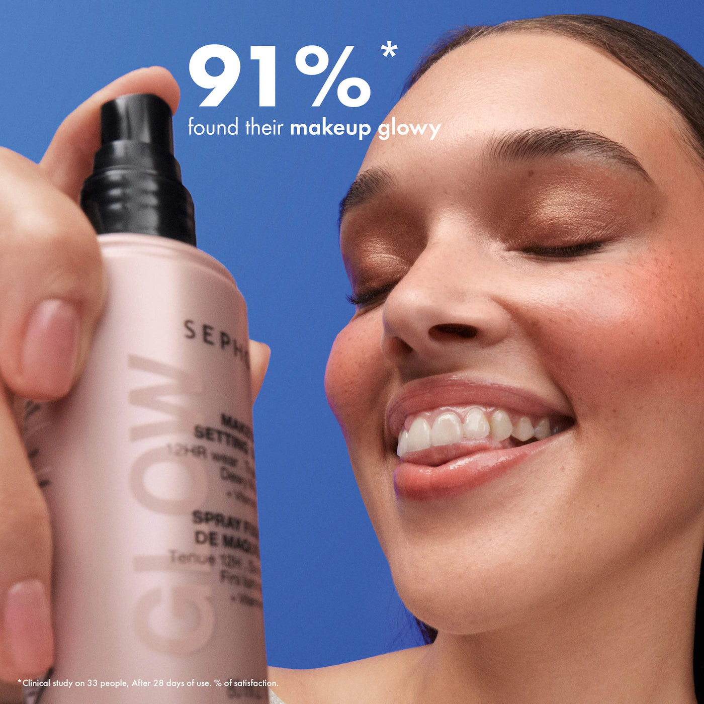 SEPHORA Mini Glow 12HR Wear Transferproof Makeup Setting Spray with Vitamin C
