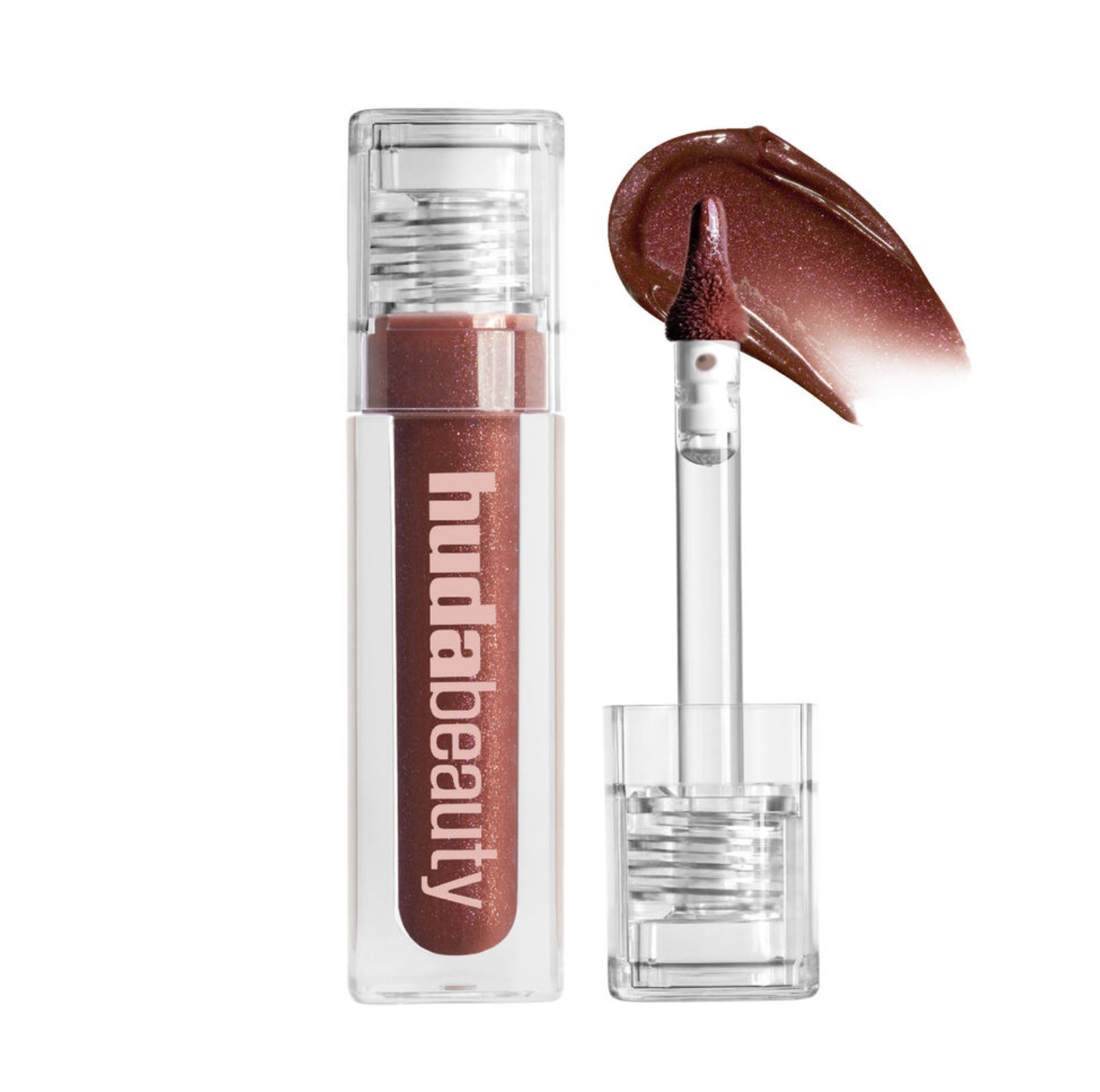 HUDA BEAUTY Nude FAUX FILLER Lip Gloss - Shimmer Finish