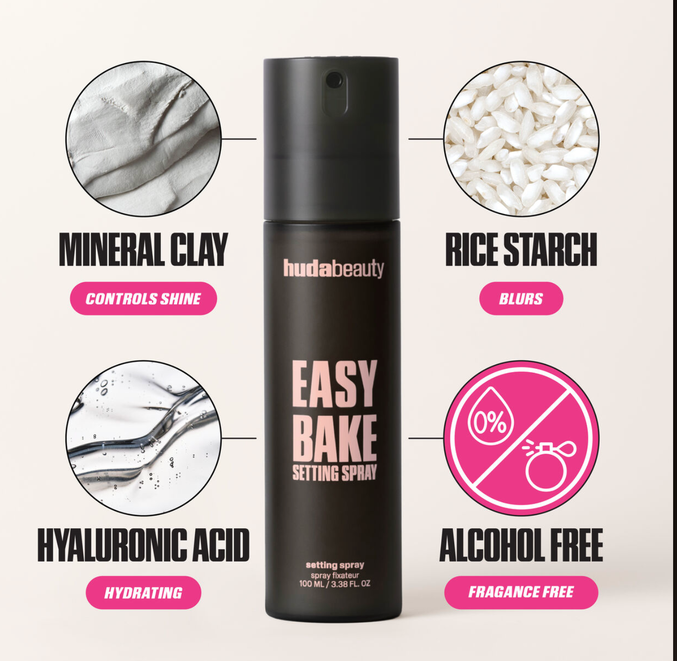 Huda Beauty Easy Bake Setting Spray with 16-Hour Wear - 100ml