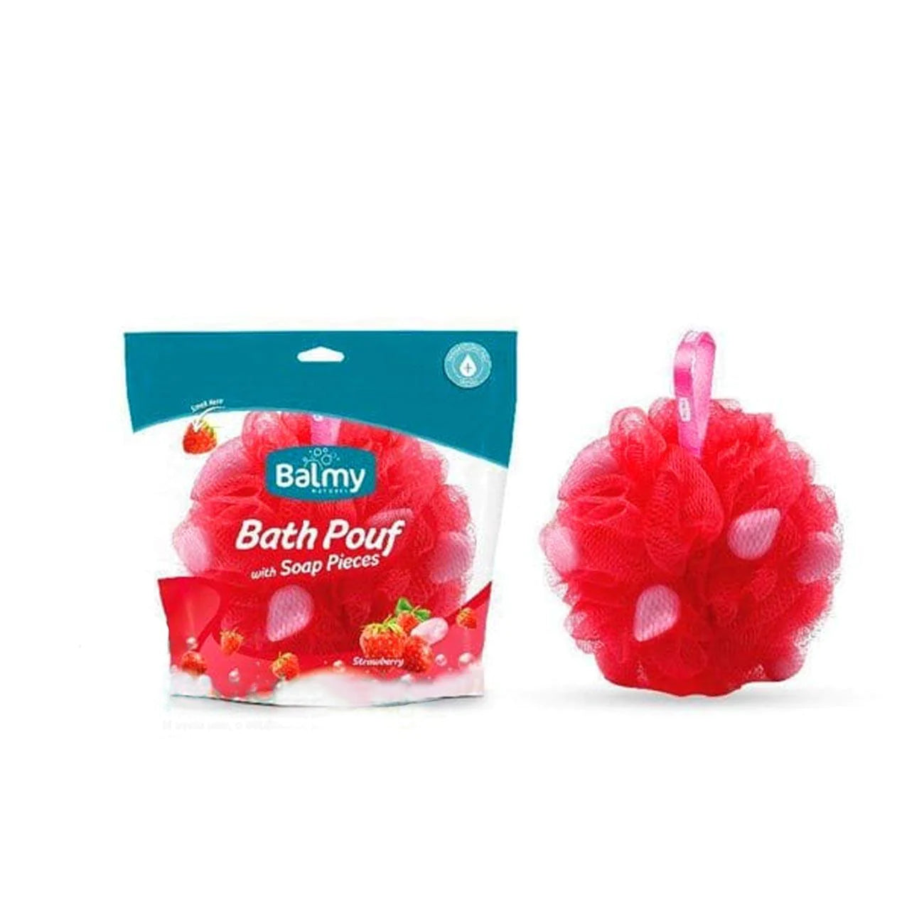 BALMY Bath pouf with soap pieces