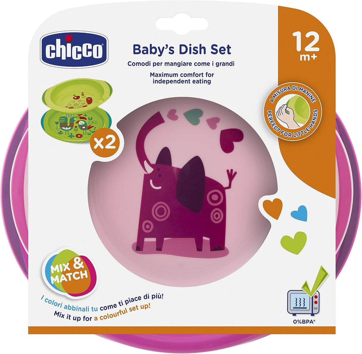 Chicco Baby's dish set 12m+ 0%BPA