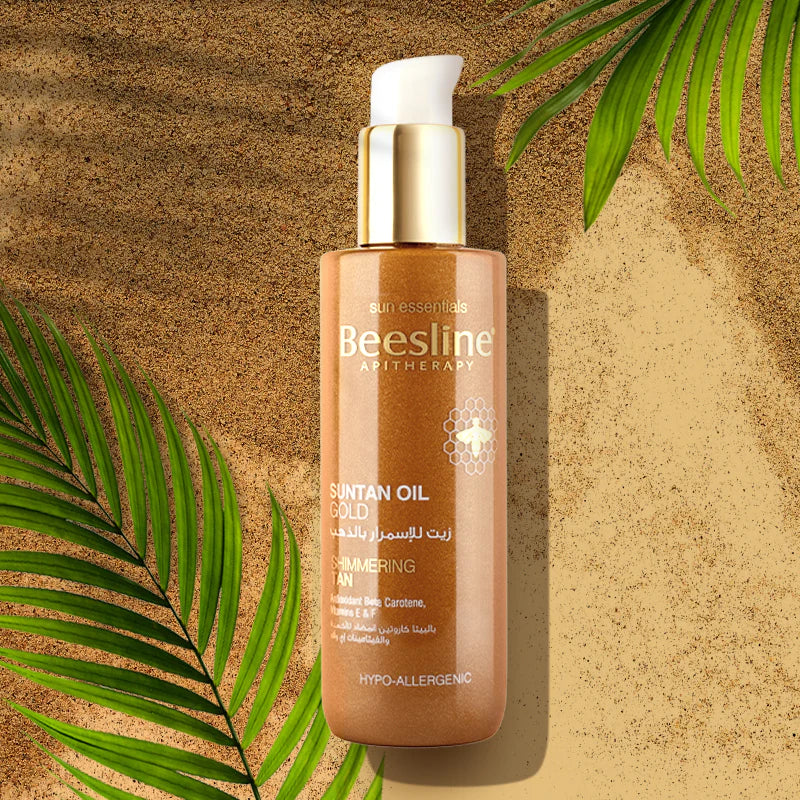 Beesline Sun tan Oil gold shimmer