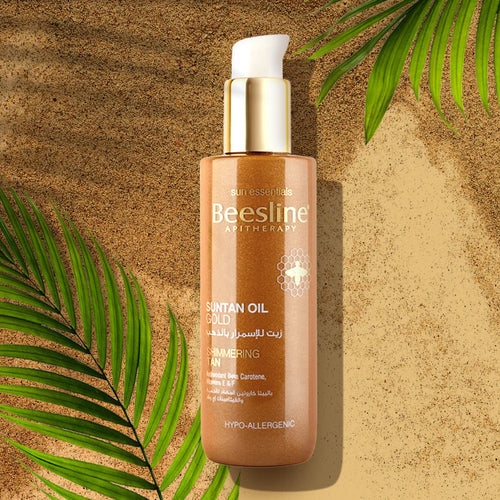 Beesline Sun tan Oil gold shimmer