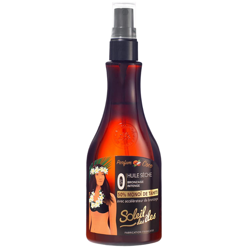 Soleil des îles huile sèche  intense monoï de tahiti 0SPF - COCO