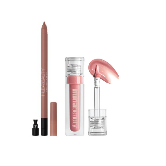 huda beauty lip gloss and lip liner lebanon