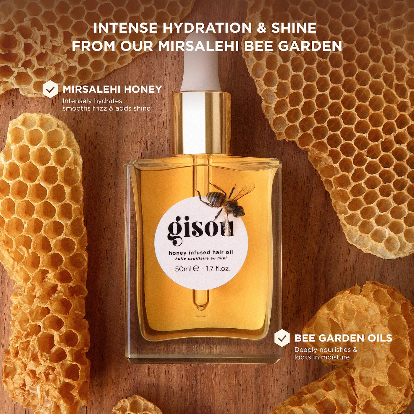 GISOU Mini Honey Infused Hair Oil