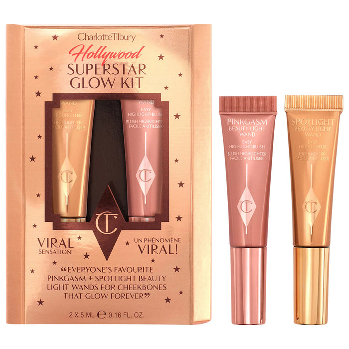 Charlotte Tilbury  Mini Hollywood Superstar Beauty Highlighter Wand Duo Gift Set