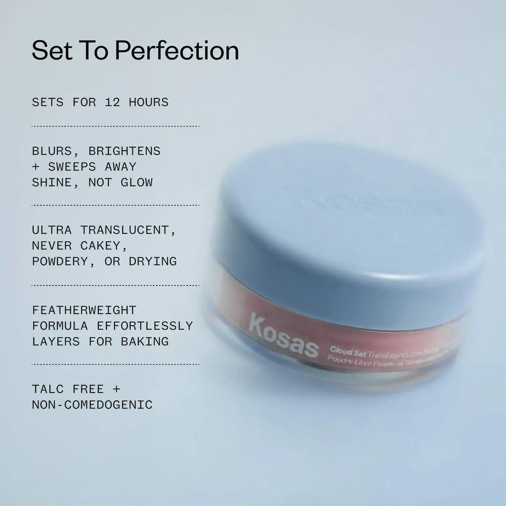 KOSAS Mini Cloud Set Loose Translucent Talc-Free Setting + Blurring Powder