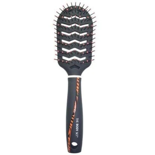 The body set hair brush with rubber coating