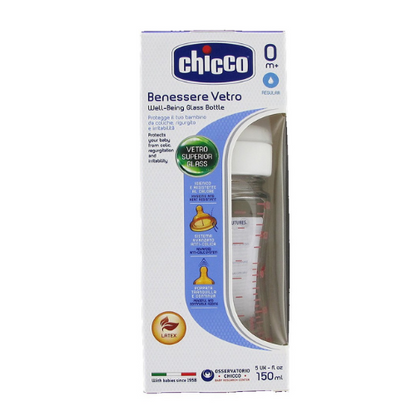 Chicco well-being glass bottle 150ml 0m+