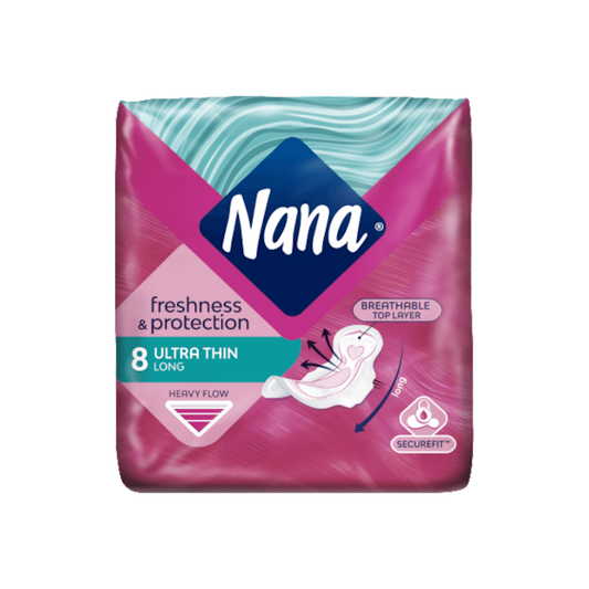 Nana Ultra Thin Long pads with wings 8'S