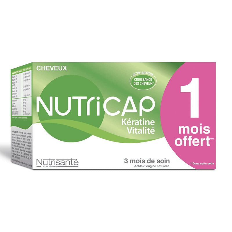 Nutricap kératine et vitalité 3 moin de soin