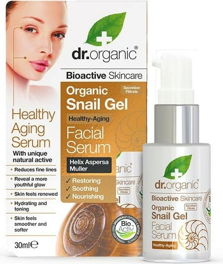Dr. organic organic snail gel facial serum 30ml